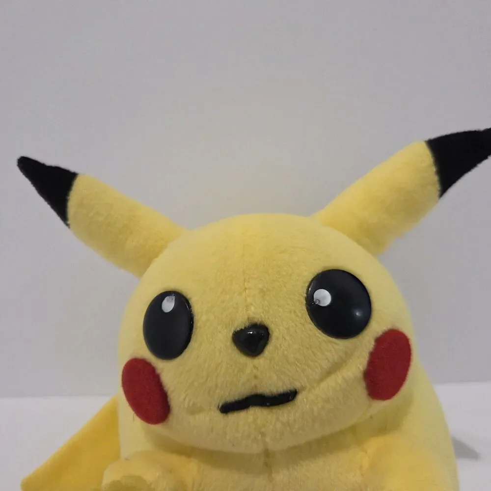 Vintage Pokemon Fat Pikachu Plush Wide Toy Stuffed
